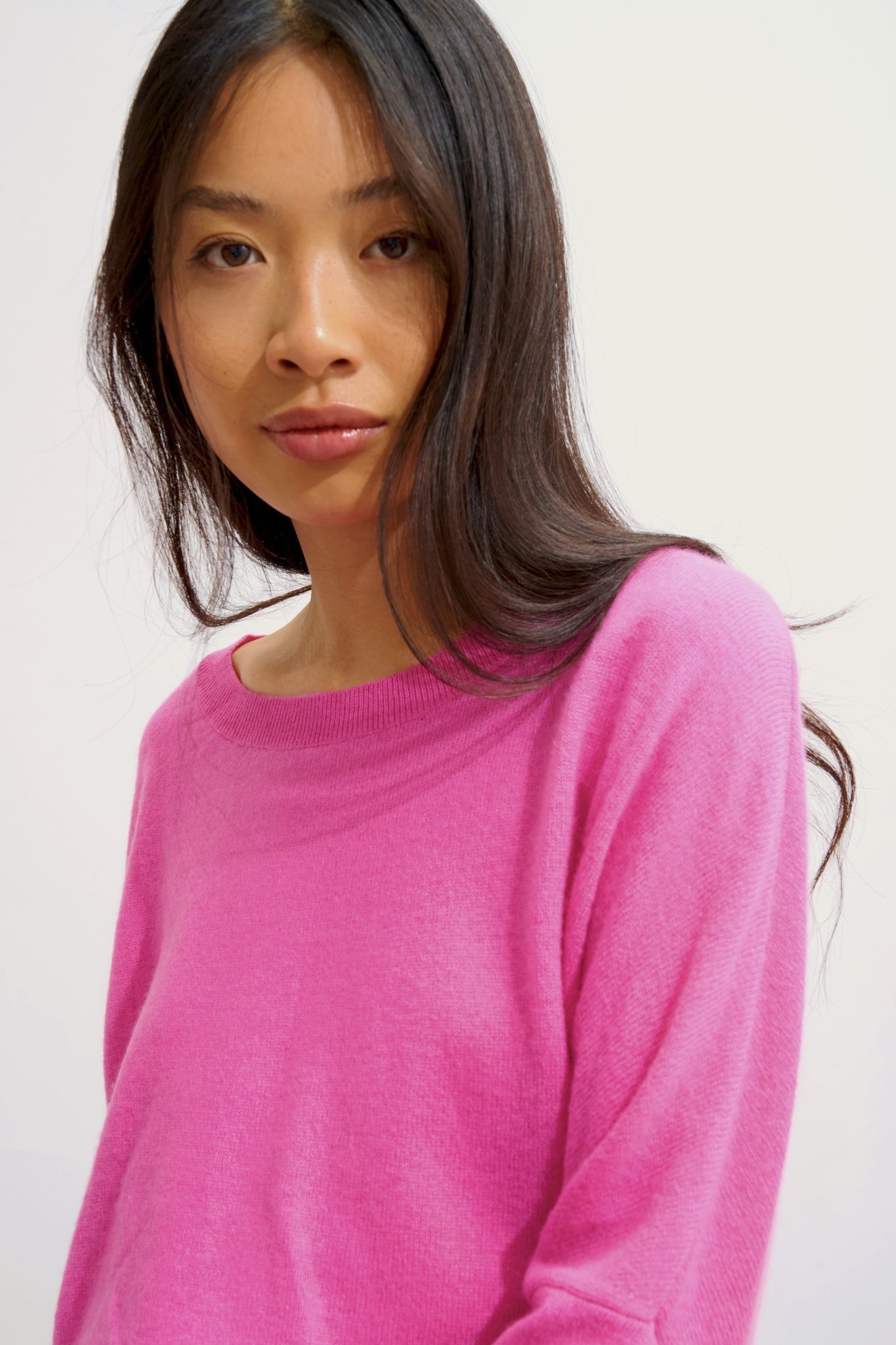 GOLÉON Fledermauspullover rosa 100% Kaschmir