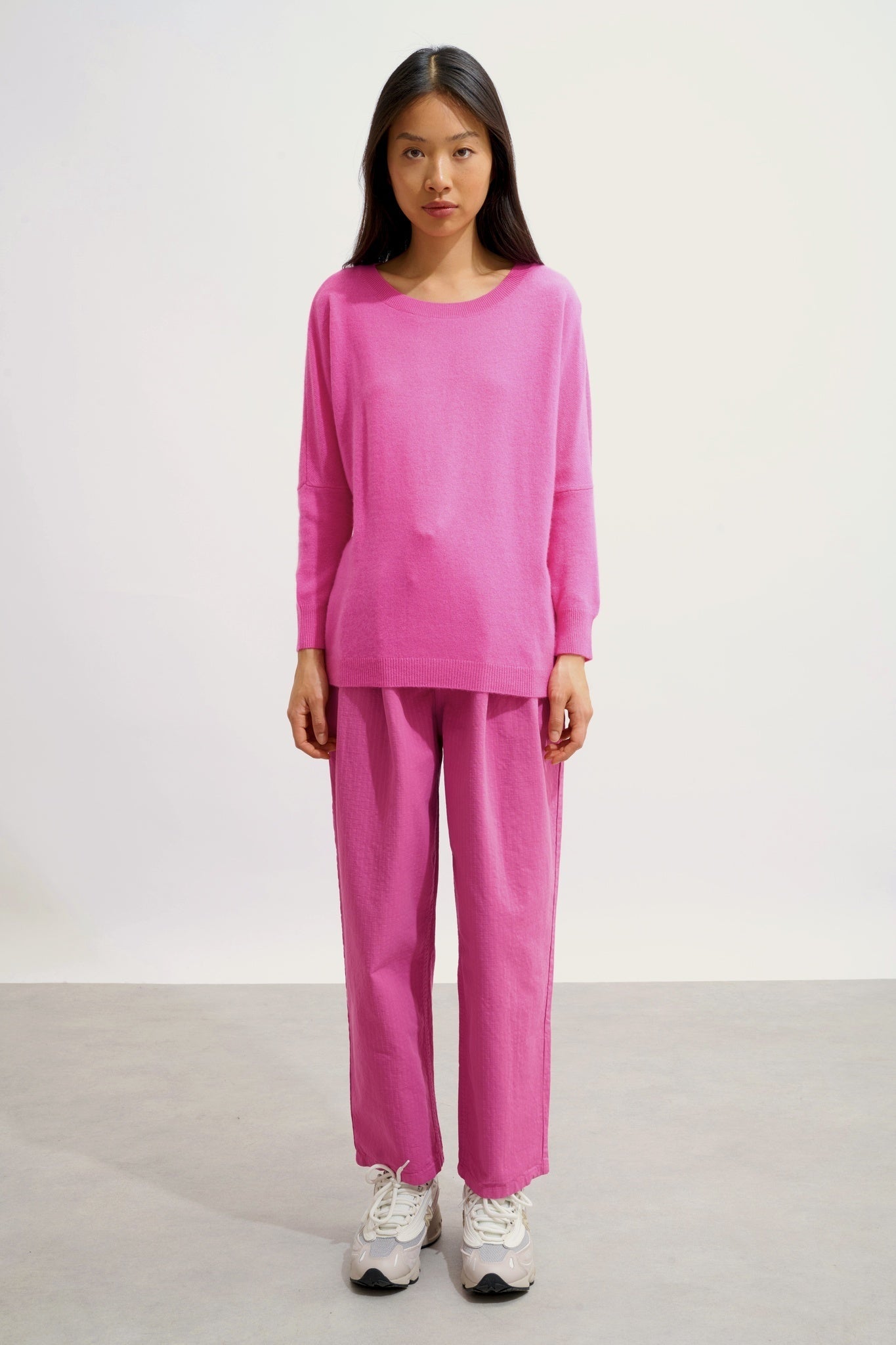 GOLÉON Fledermauspullover rosa 100% Kaschmir