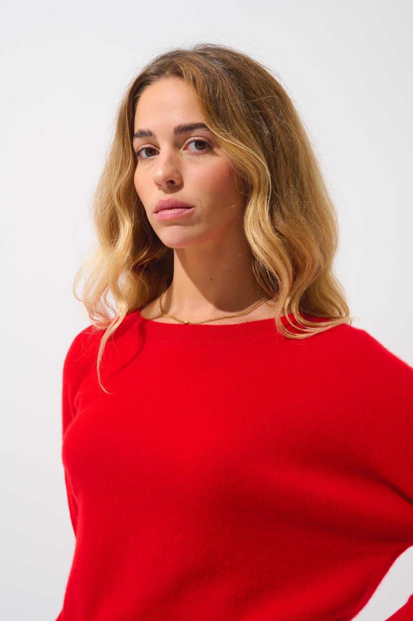 GOLÉON red bat sweater 100% cashmere