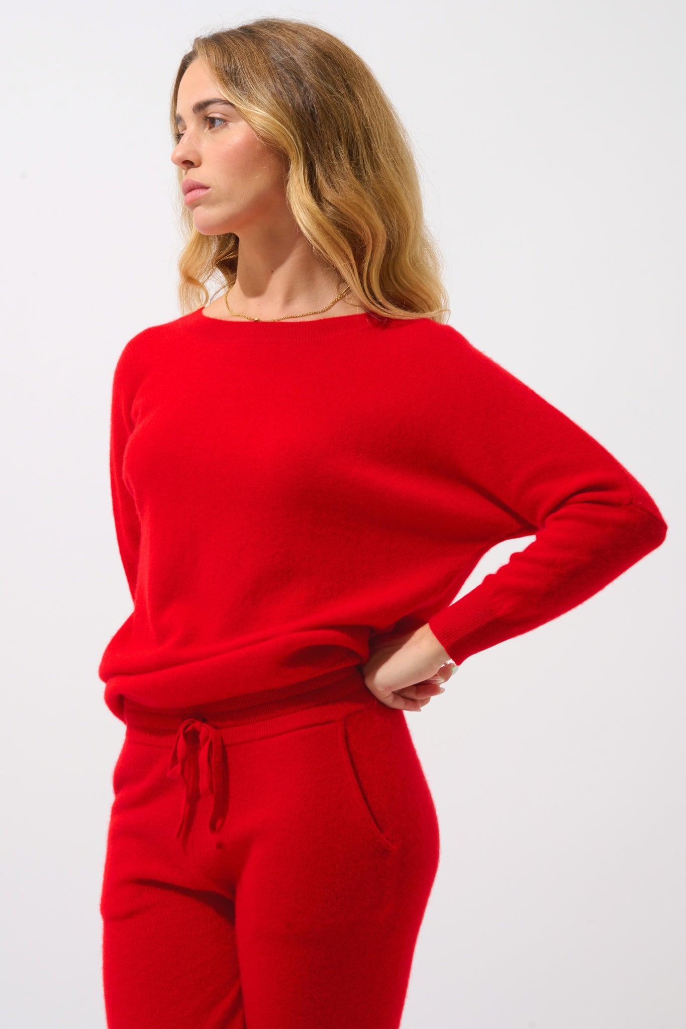 GOLÉON Fledermauspullover rot 100% Kaschmir