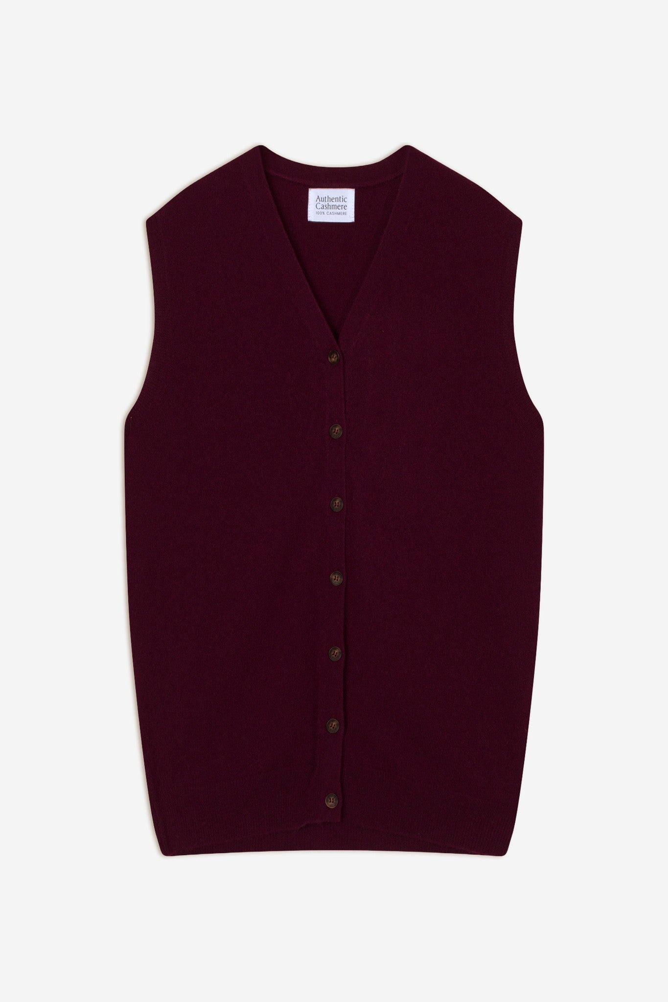 hugo cardigan col v sans manches mûre 100% cachemire