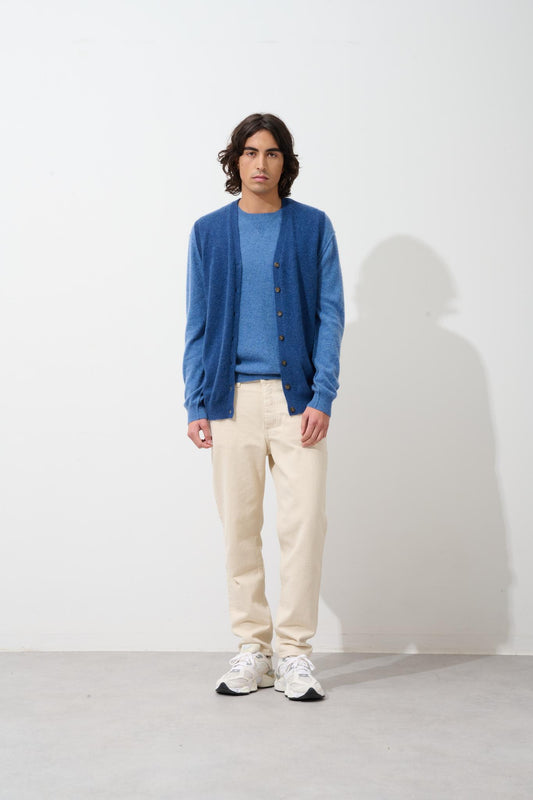 HUGO ocean sleeveless v-neck cardigan 100% cashmere