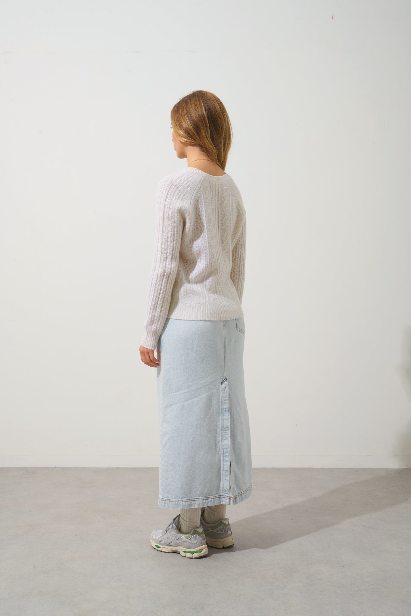 INDIRA pull col v 6 fils neige 100% cachemire