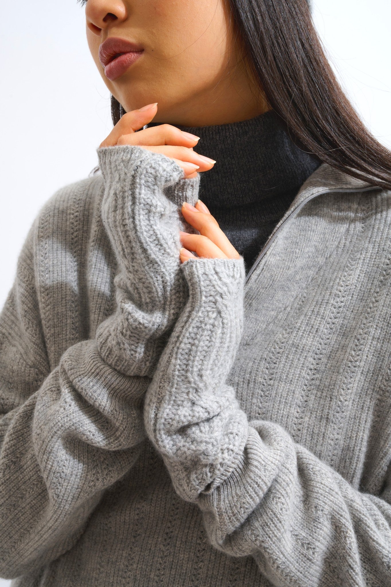 iris mitaines 6 fils nuage chiné 100% cachemire