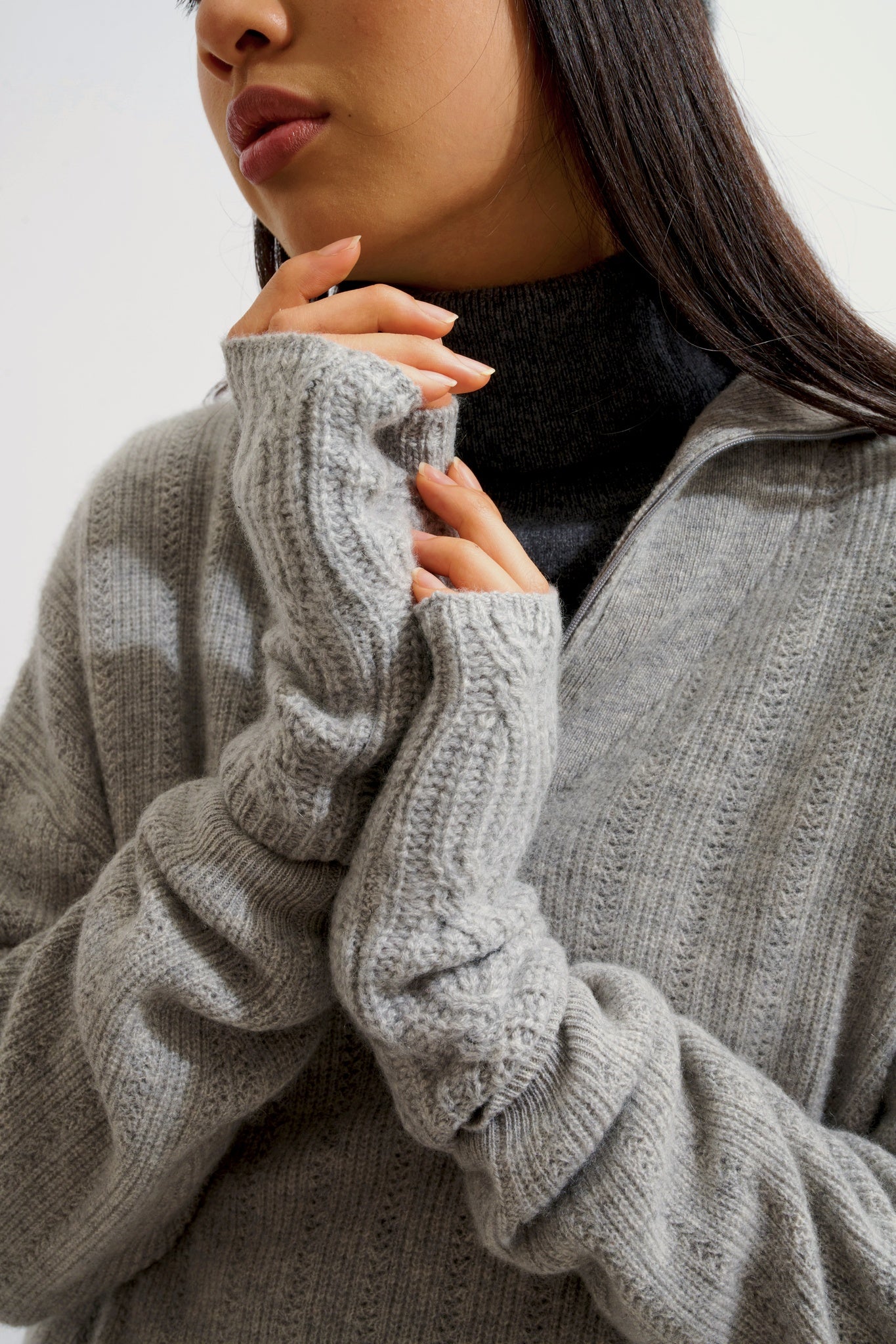 IRIS mitaines 6 fils nuage chiné 100% cachemire