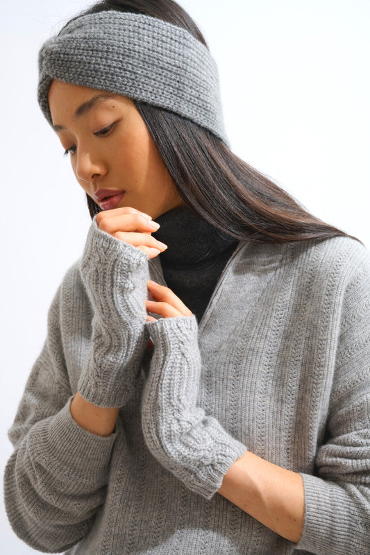 iris mitaines 6 fils nuage chiné 100% cachemire