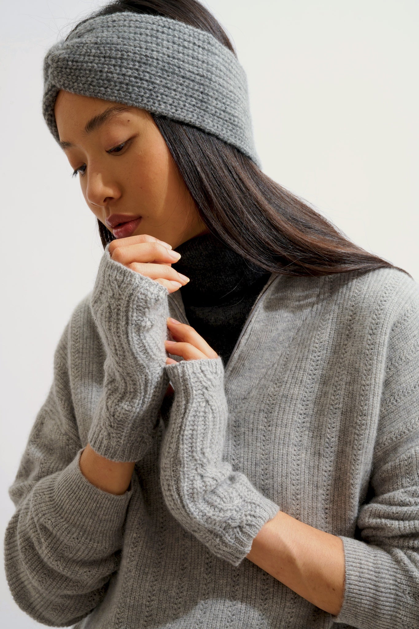 IRIS mitaines 6 fils nuage chiné 100% cachemire