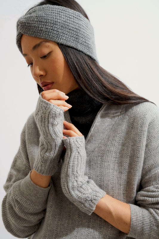 IRIS mitaines 6 fils nuage chiné 100% cachemire