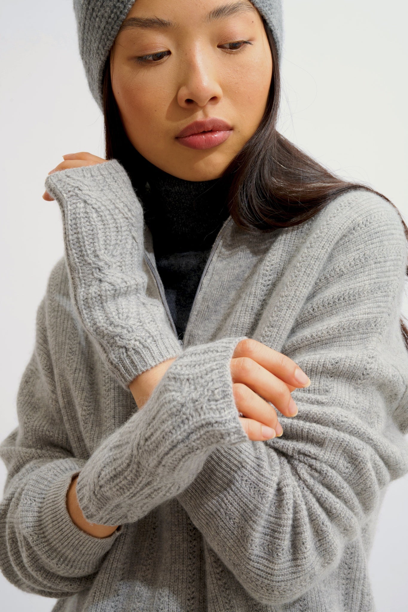 IRIS mitaines 6 fils nuage chiné 100% cachemire