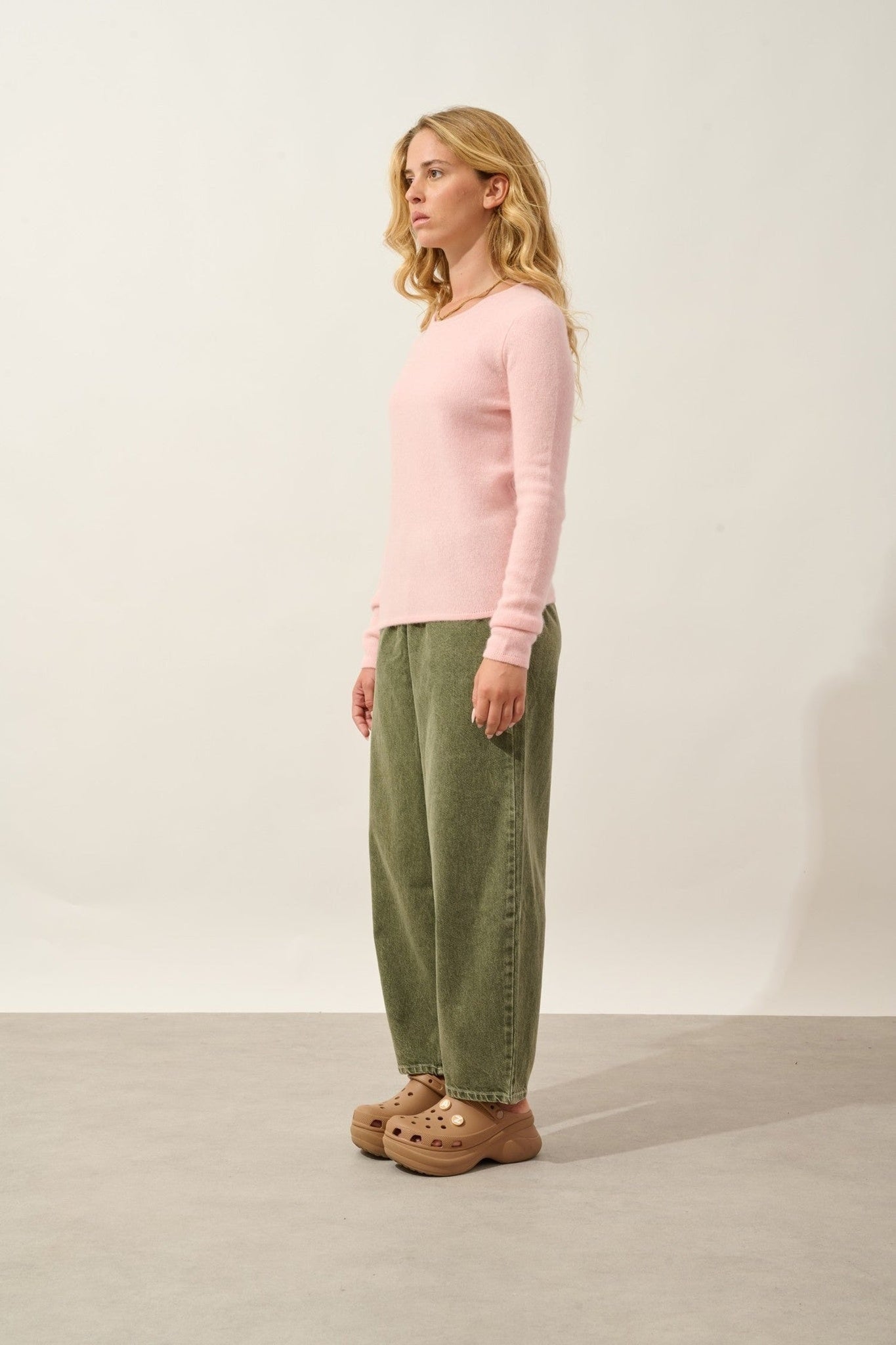 ivy pull col rond 4 fils ballerine 100% cachemire