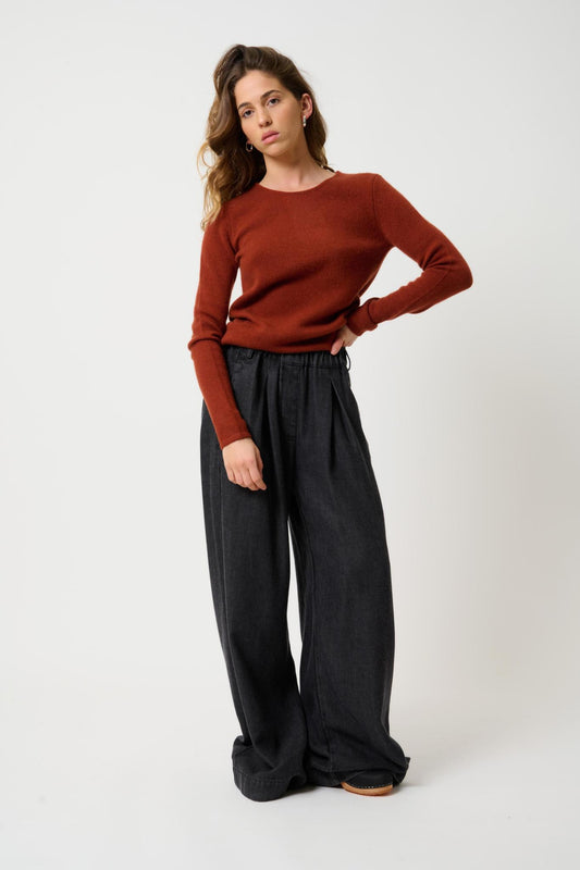 IVY 4-thread squirrel round-neck sweater 100% cashmere