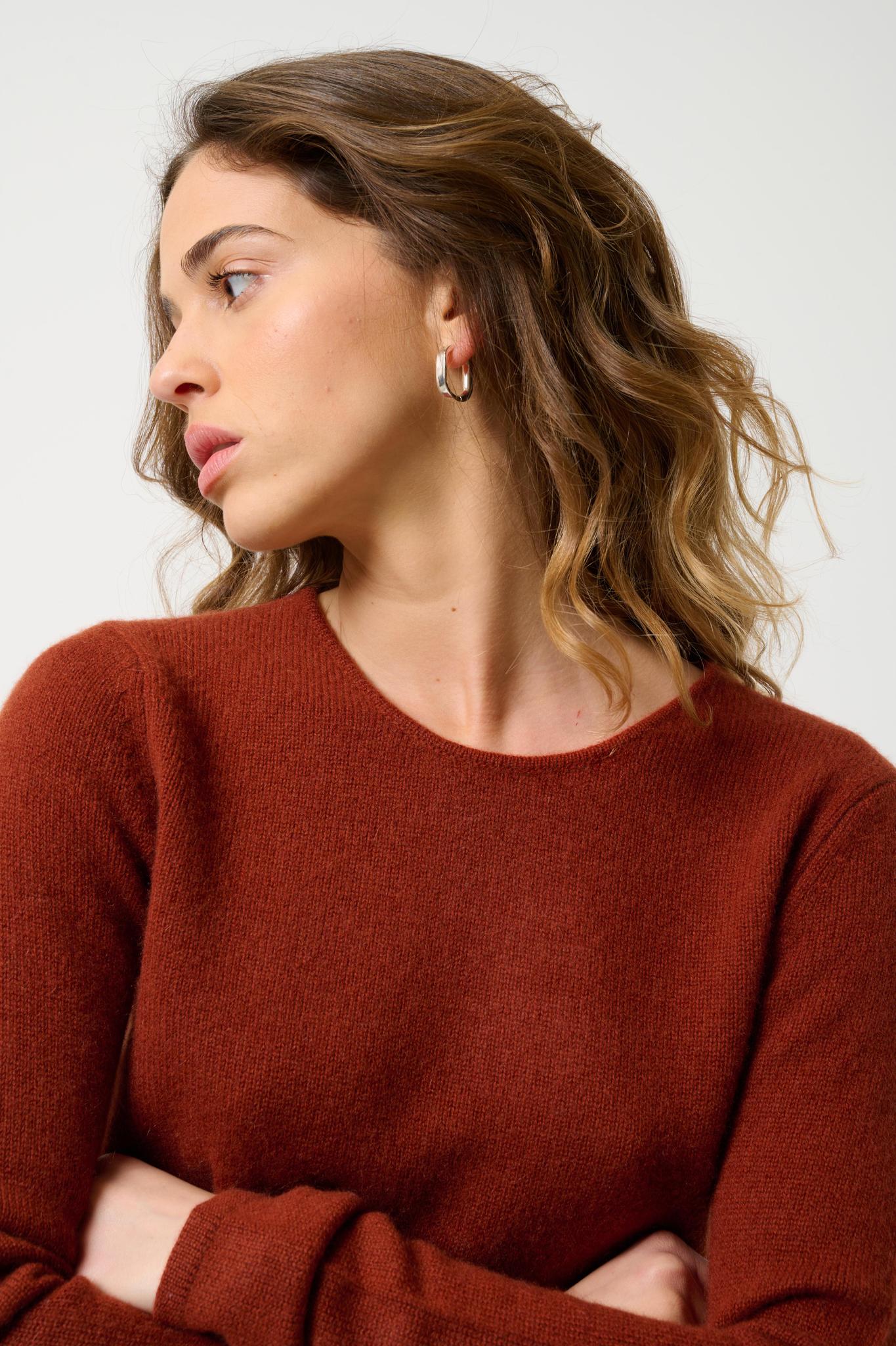 IVY pull col rond 4 fils écureuil 100% cachemire