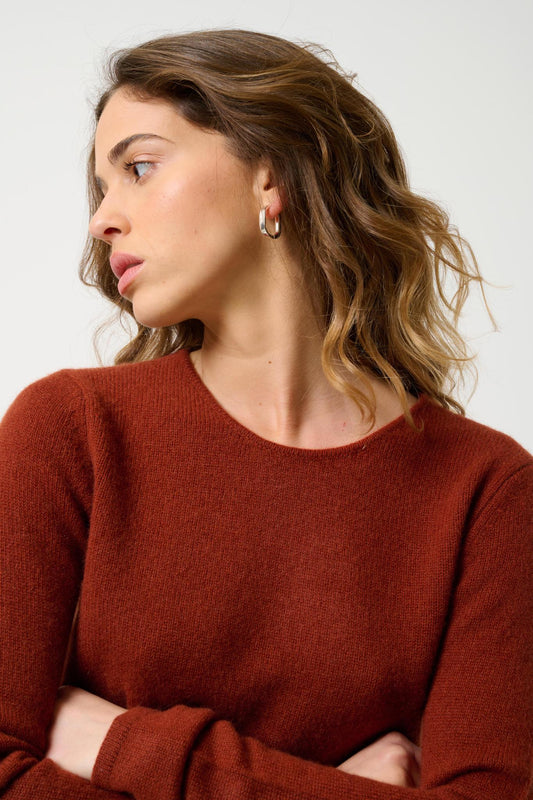 IVY 4-thread squirrel round-neck sweater 100% cashmere