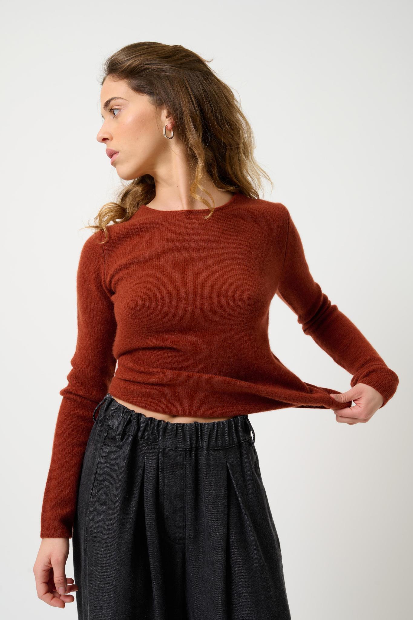 IVY pull col rond 4 fils écureuil 100% cachemire