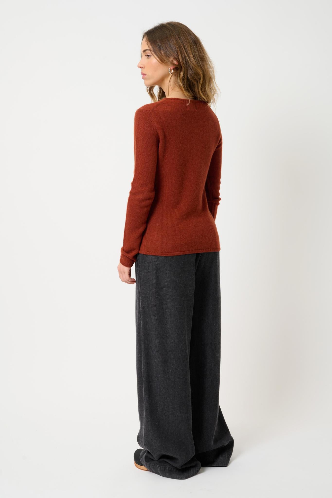 IVY pull col rond 4 fils écureuil 100% cachemire