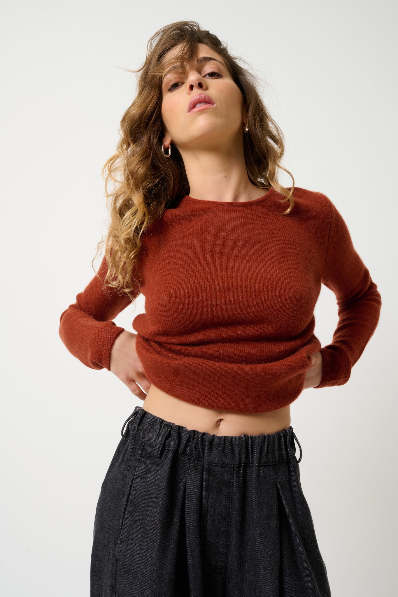 IVY 4-fädiger Eichhörnchen-Rundhalspullover, 100 % Kaschmir