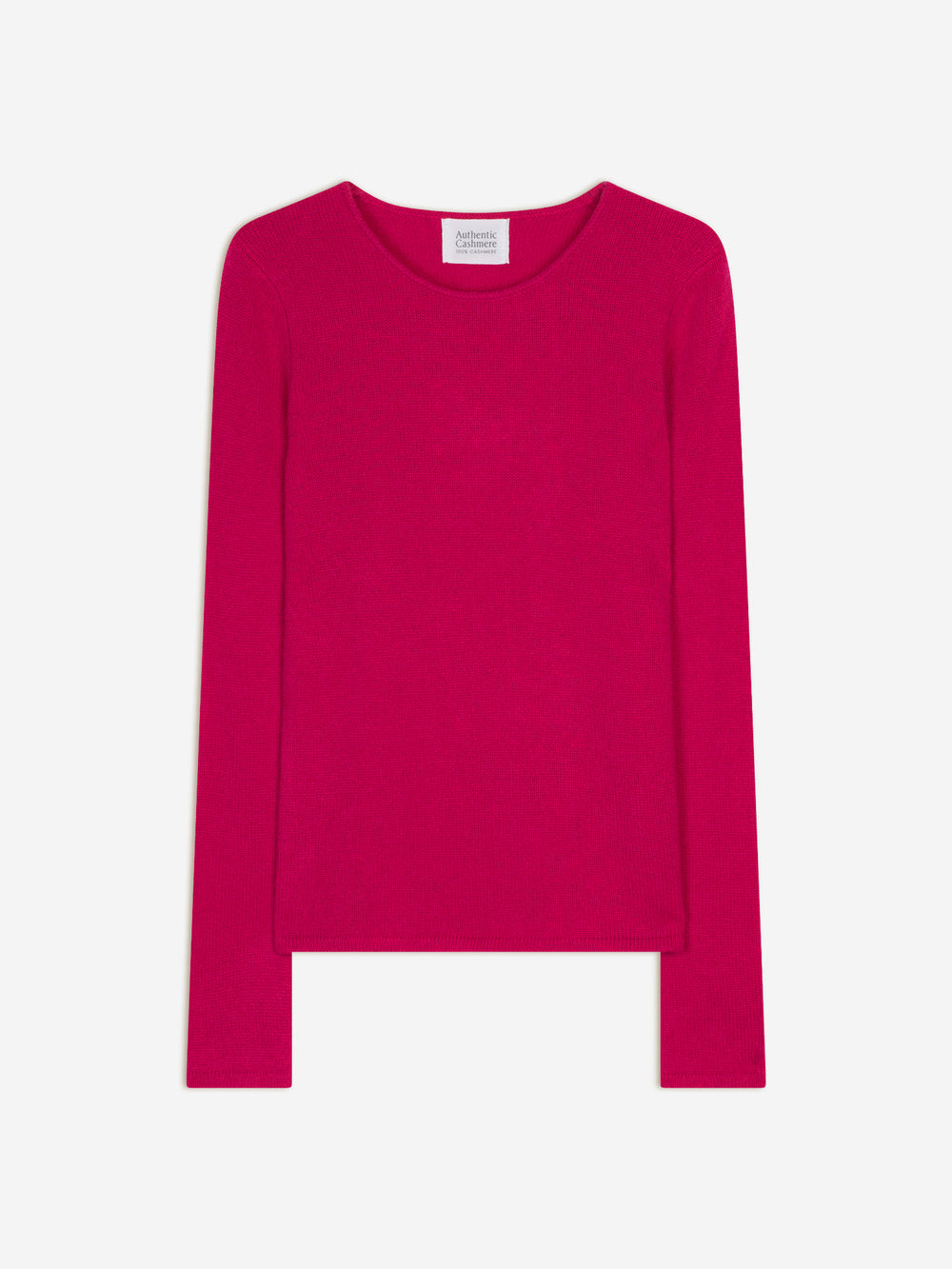 IVY 4-thread round-neck sweater fuchsia 100% cashmere