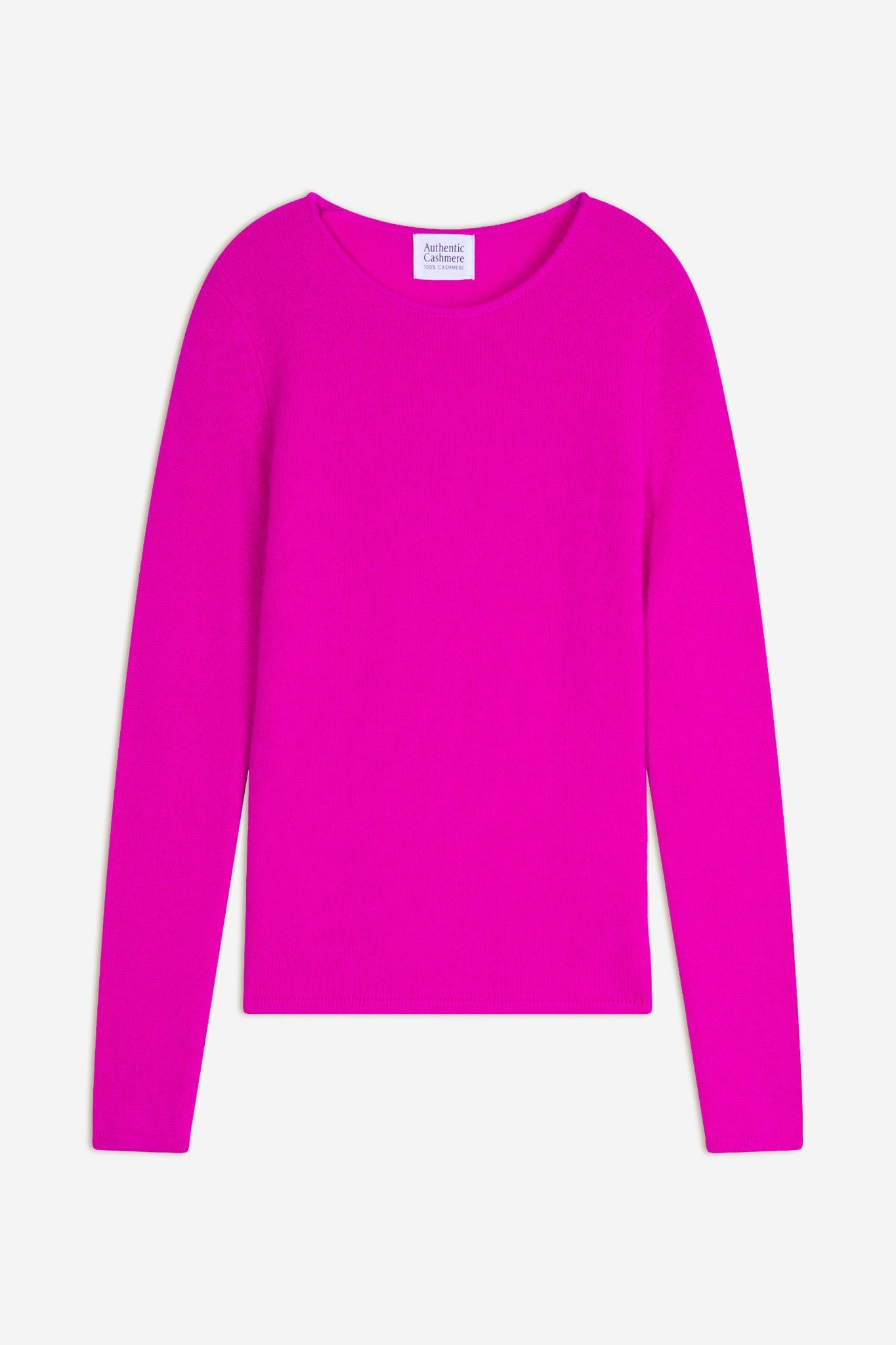 ivy pull col rond 4 fils magenta fushia 100% cachemire