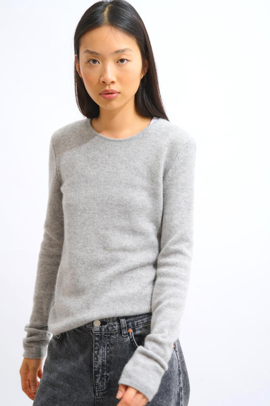 IVY 4-thread mottled cloud round-neck sweater 100% cashmere