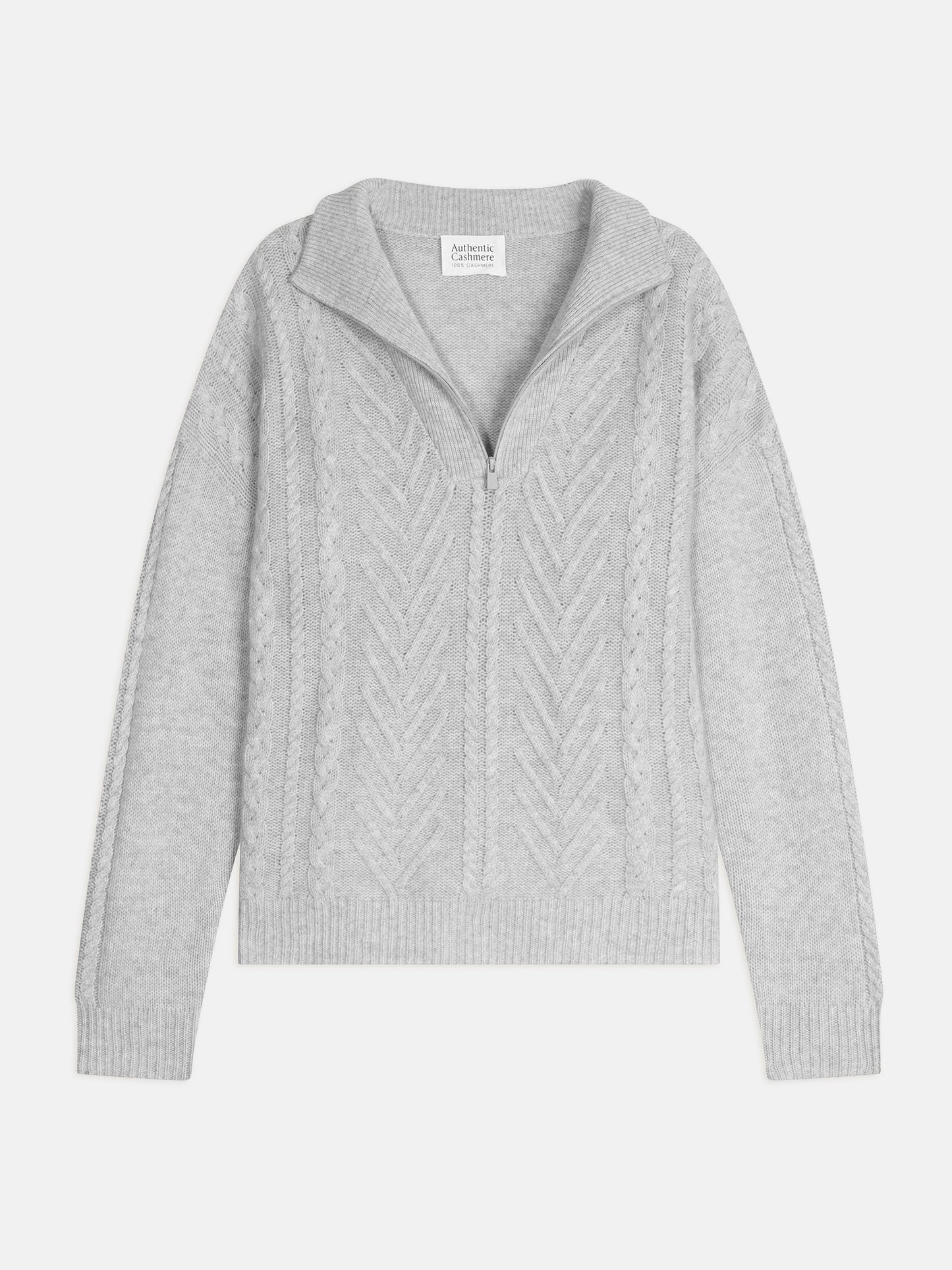 JALUS Trucker Pullover 6 Fäden Glacier meliert 100% Kaschmir