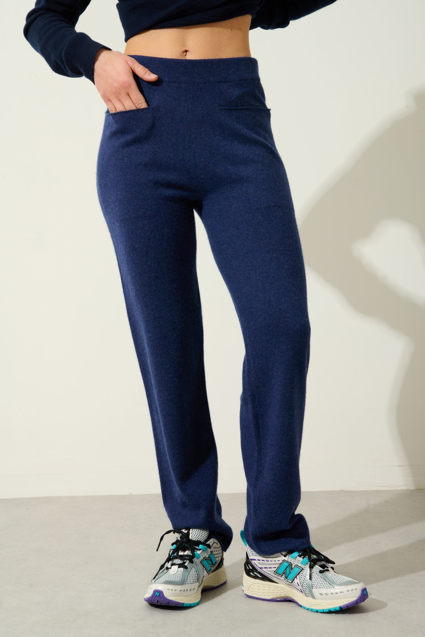 JIGME jogging bleu nuit 100% cachemire