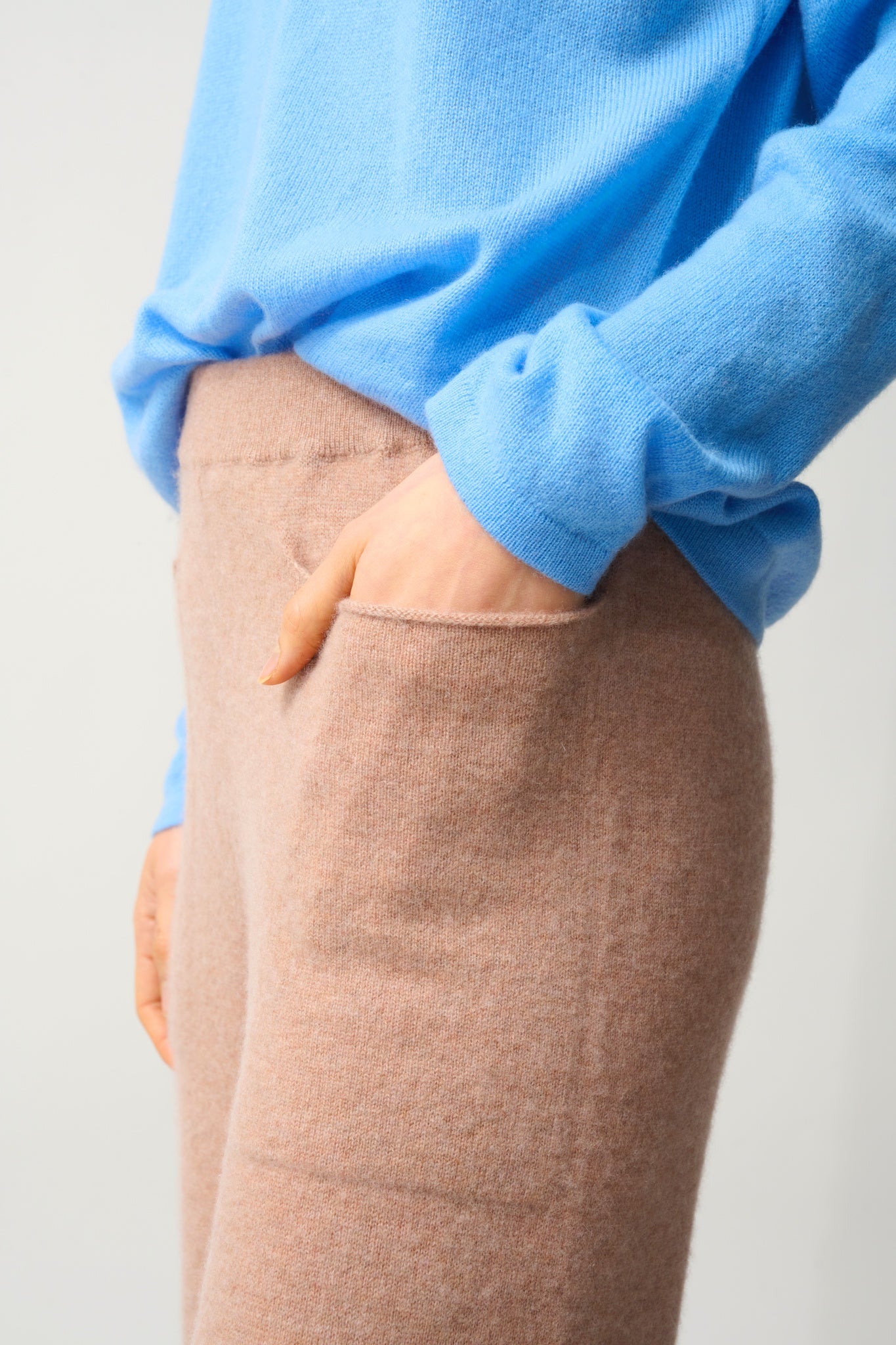 JIGME Jogginghose camel meliert 100% Kaschmir