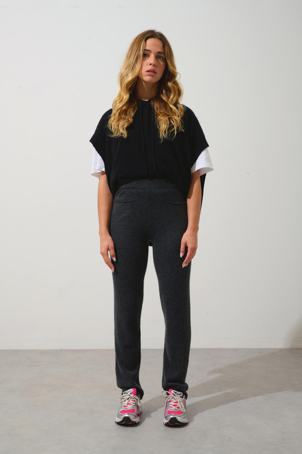 JIGME jogging carbone chiné 100% cachemire