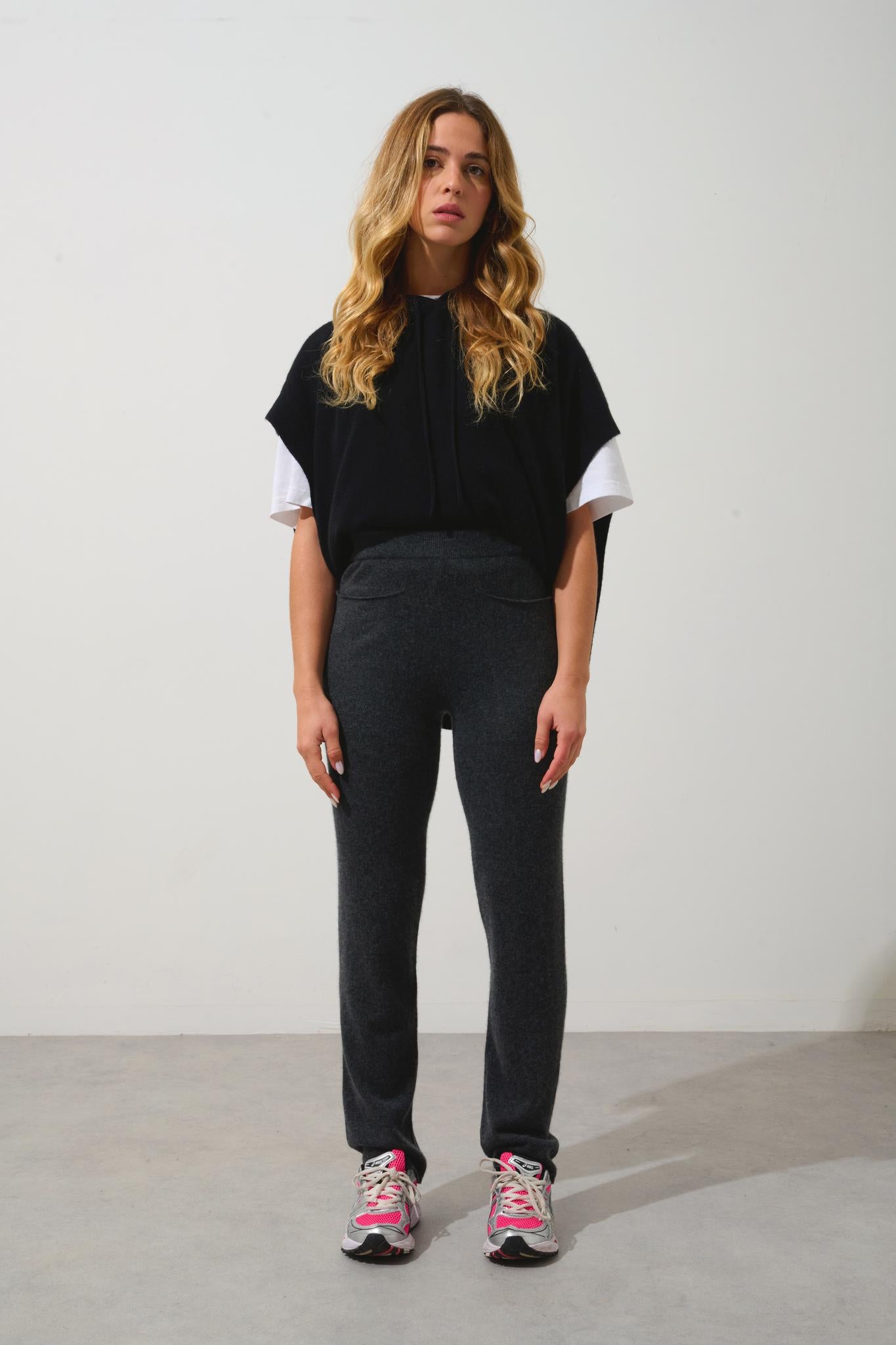 JIGME jogging carbone chiné 100% cachemire