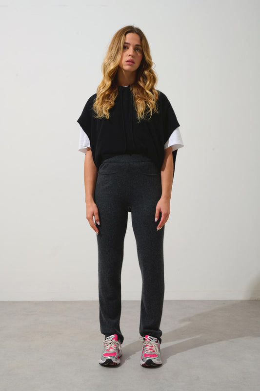 JIGME jogging suit carbon mottled 100% cashmere