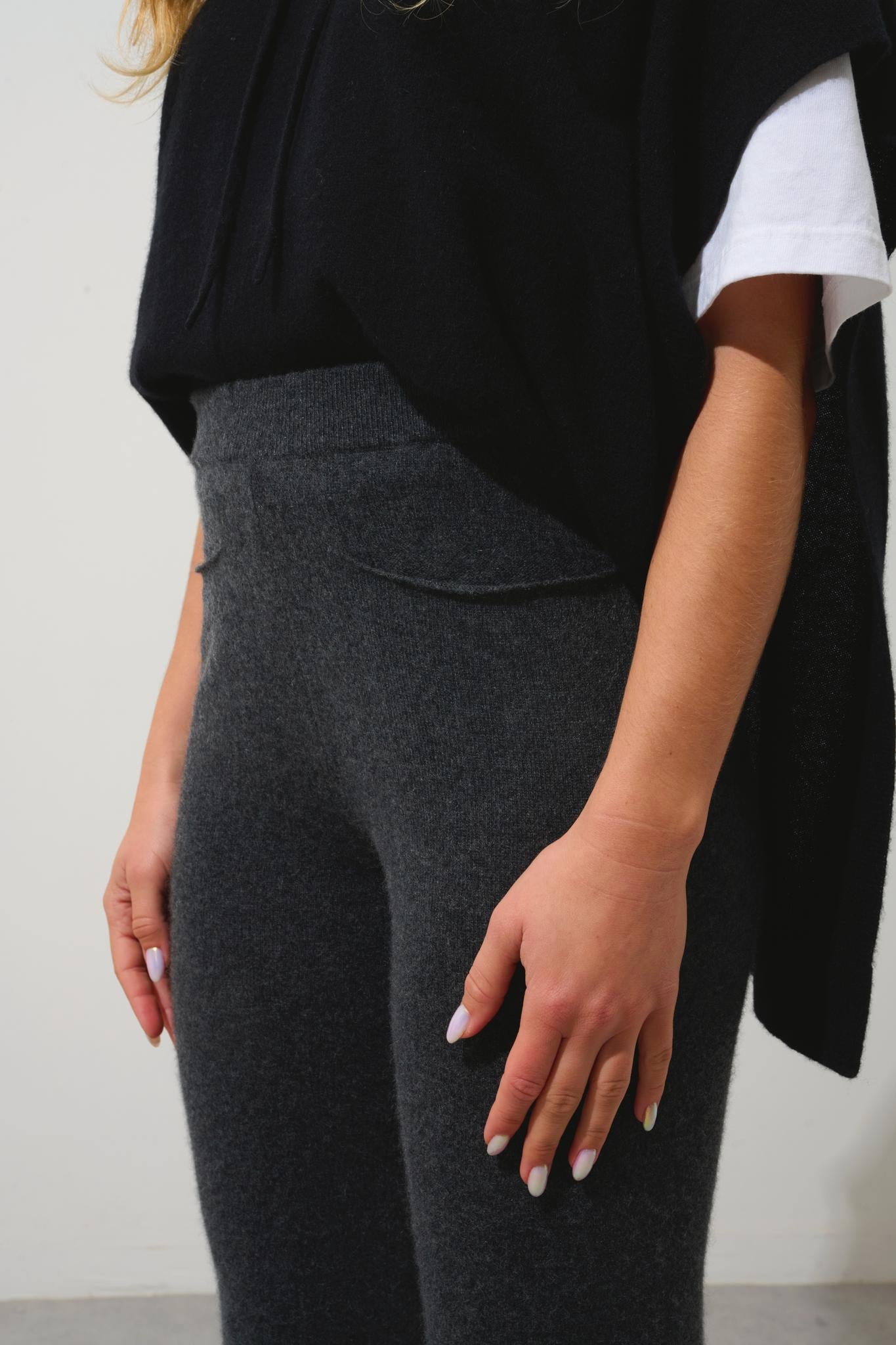 JIGME jogging carbone chiné 100% cachemire