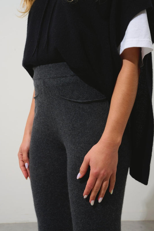 JIGME jogging suit carbon mottled 100% cashmere