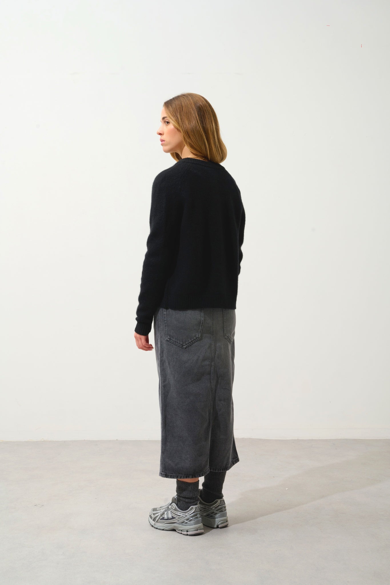 JINPA 8-thread-count cardigan black 100% cashmere