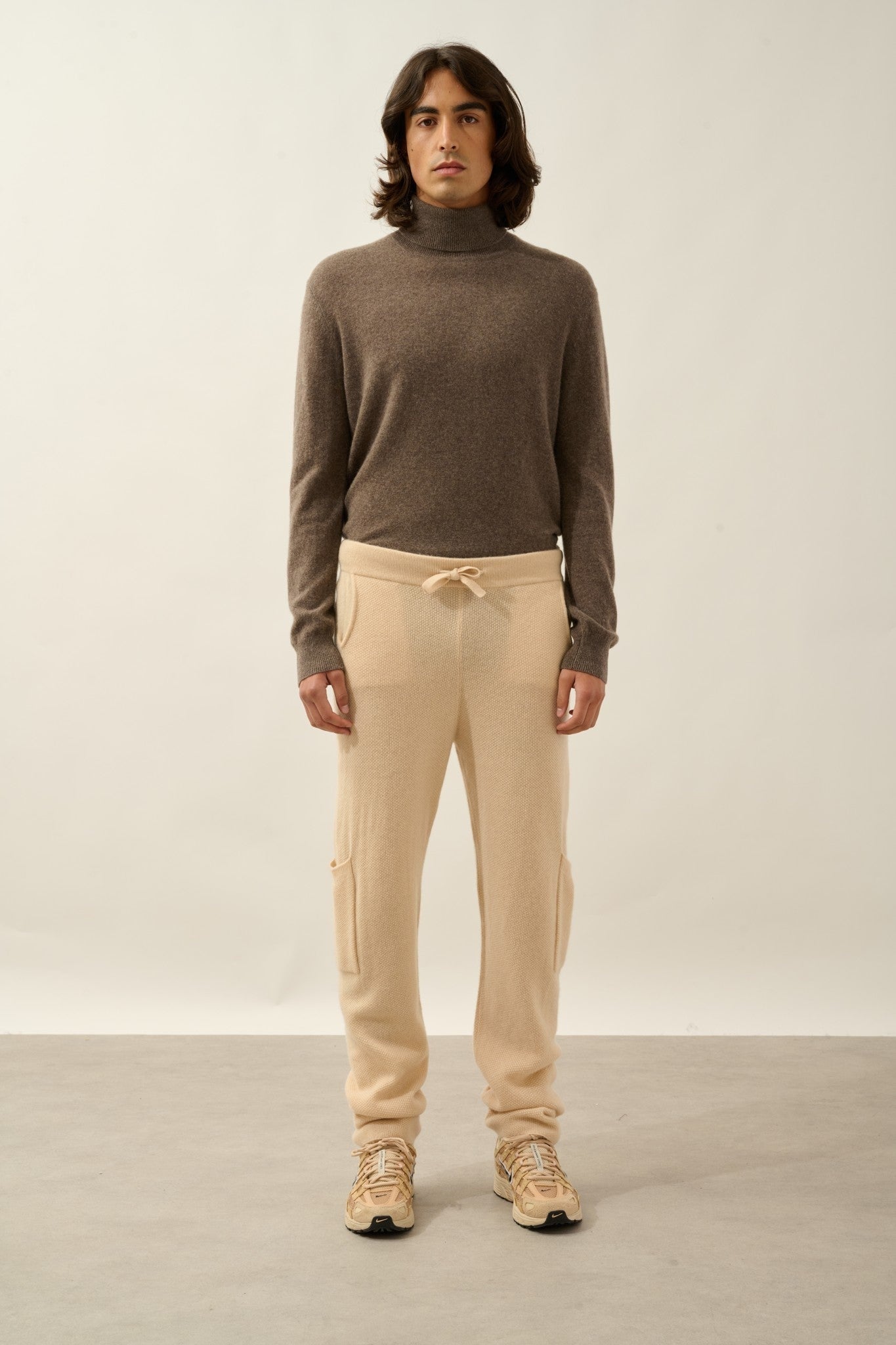 joey jogging 4 fils sable 100% cachemire