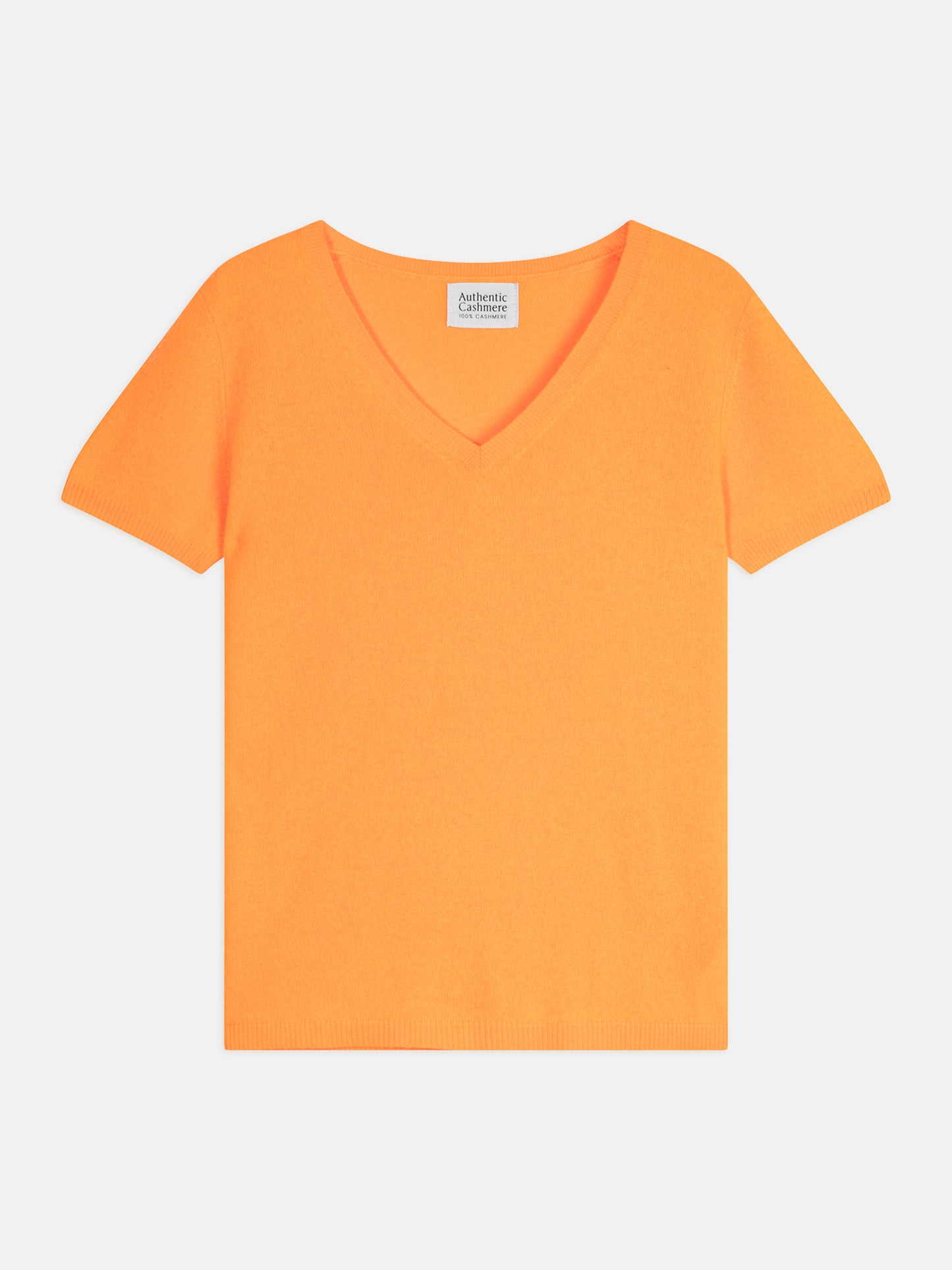 KALI t-shirt col v clementine 100% cachemire