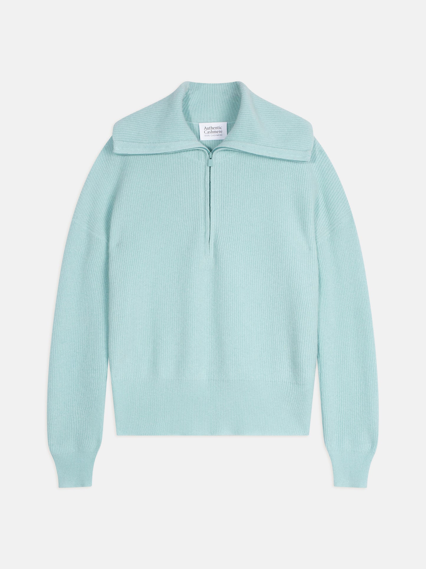 KARMA pull camionneur aqua 100% cachemire