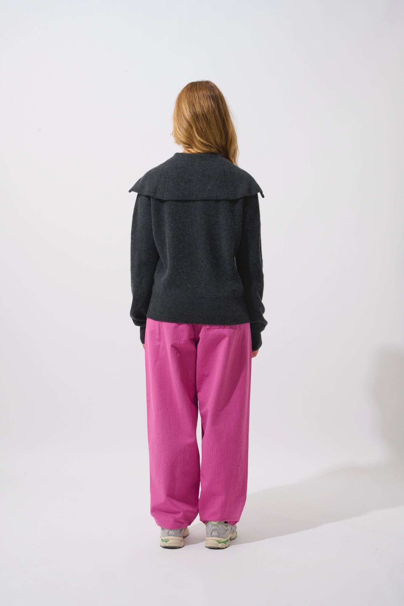 KARMA Pullover Trucker Carbon meliert 100% Kaschmir