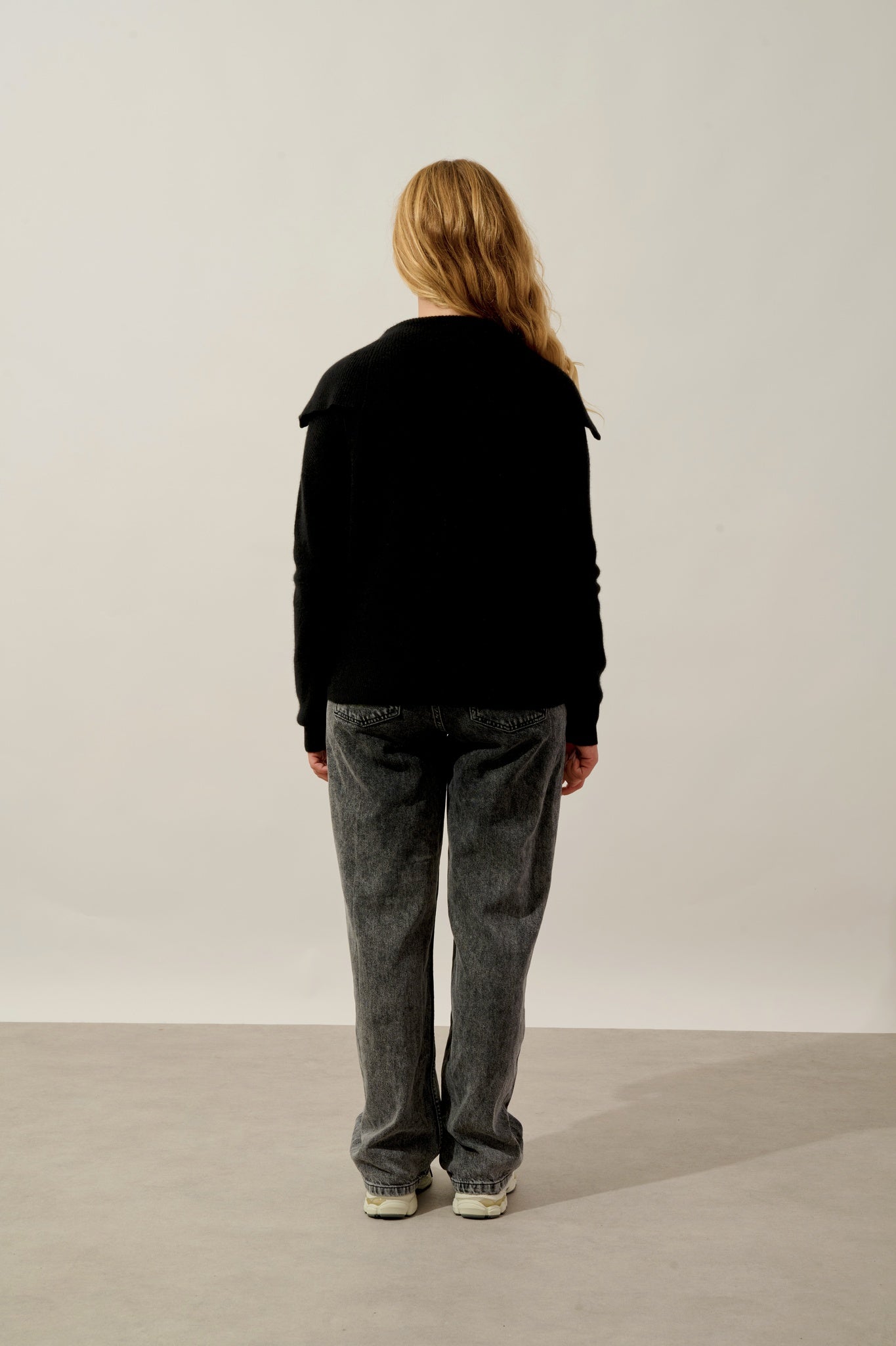 KARMA pull camionneur noir 100% cachemire