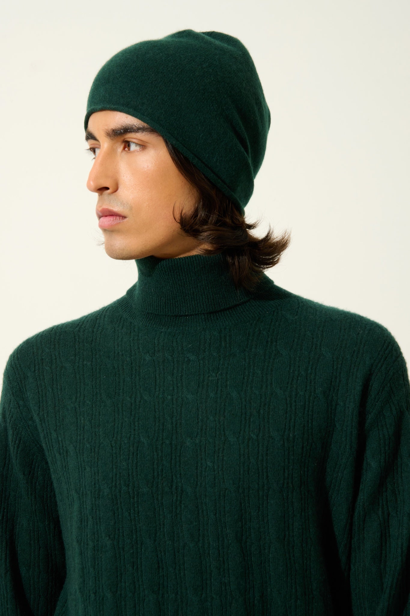 KONA Rollkragenpullover Zypresse 100% Kaschmir