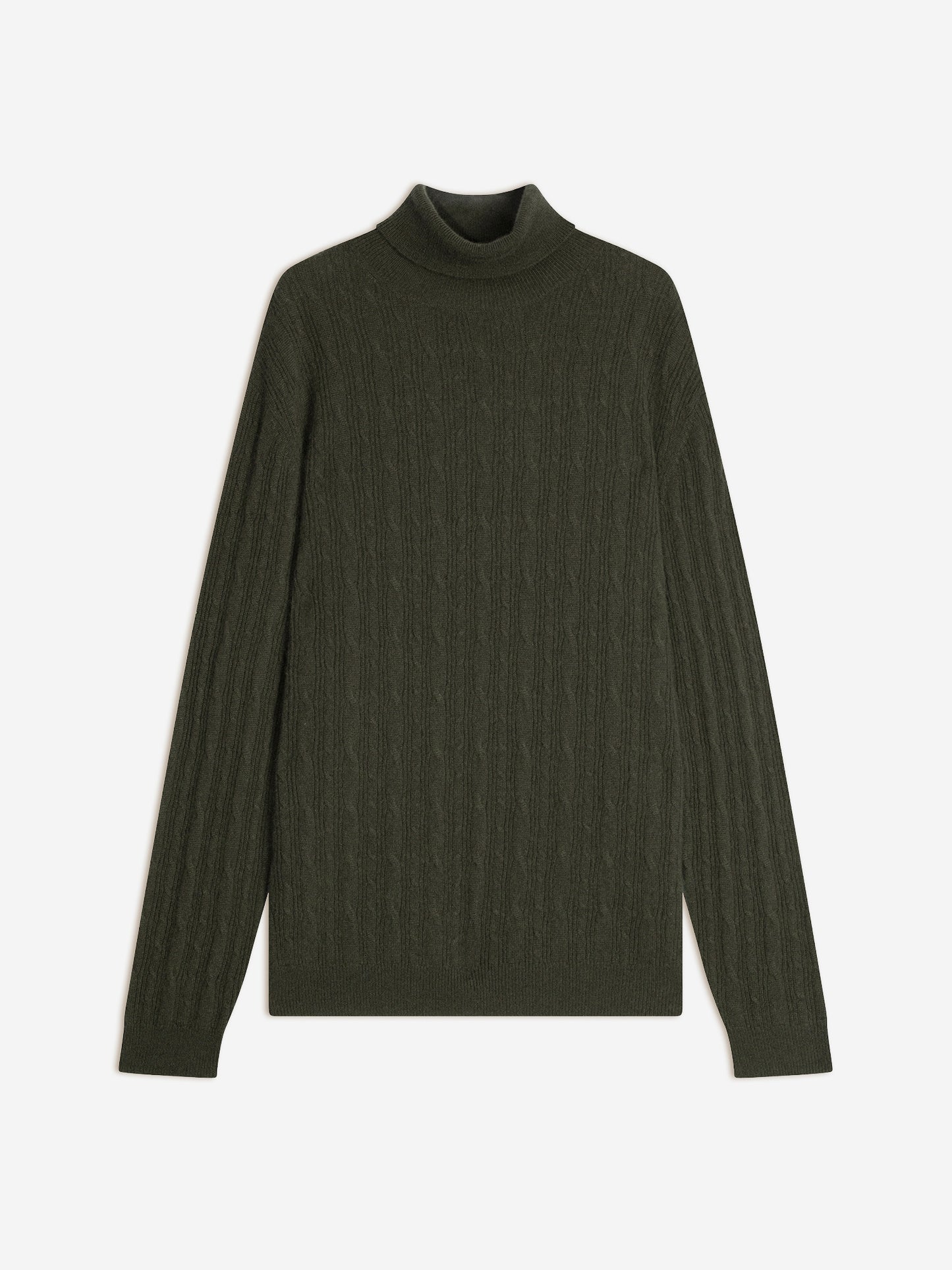 KONA khaki turtleneck sweater 100% cashmere