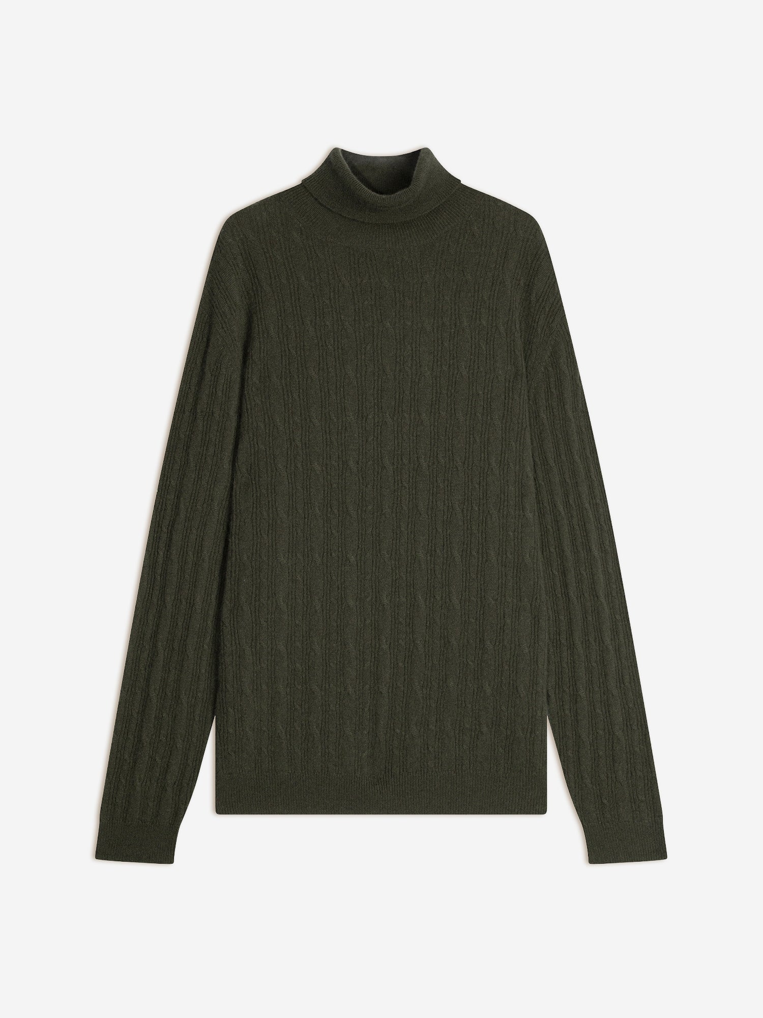 KONA khaki turtleneck sweater 100% cashmere
