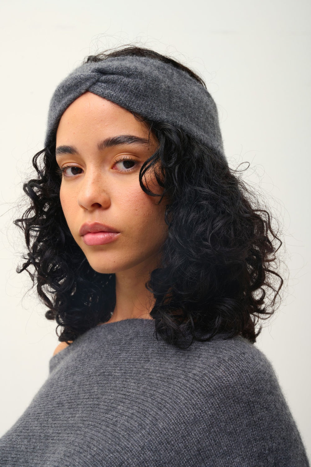 lana bandeau 4 fils anthracite chiné 100% cachemire