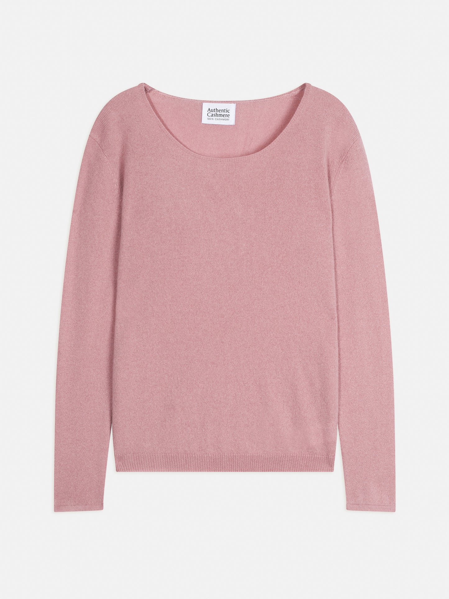 LANFON Pullover mit U-Boot-Ausschnitt, Rosenholz, 100 % Kaschmir