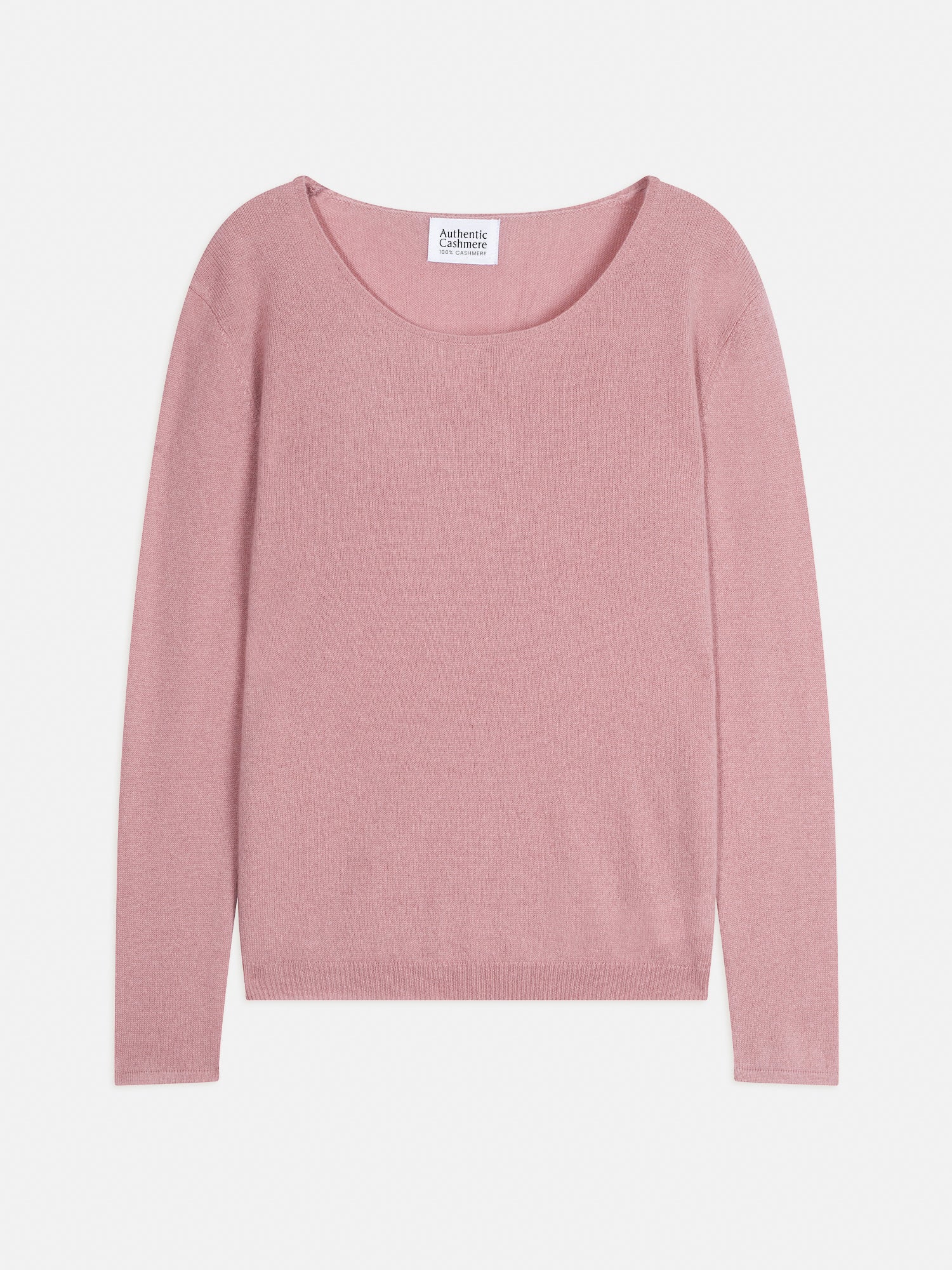 LANFON Pullover mit U-Boot-Ausschnitt, Rosenholz, 100 % Kaschmir