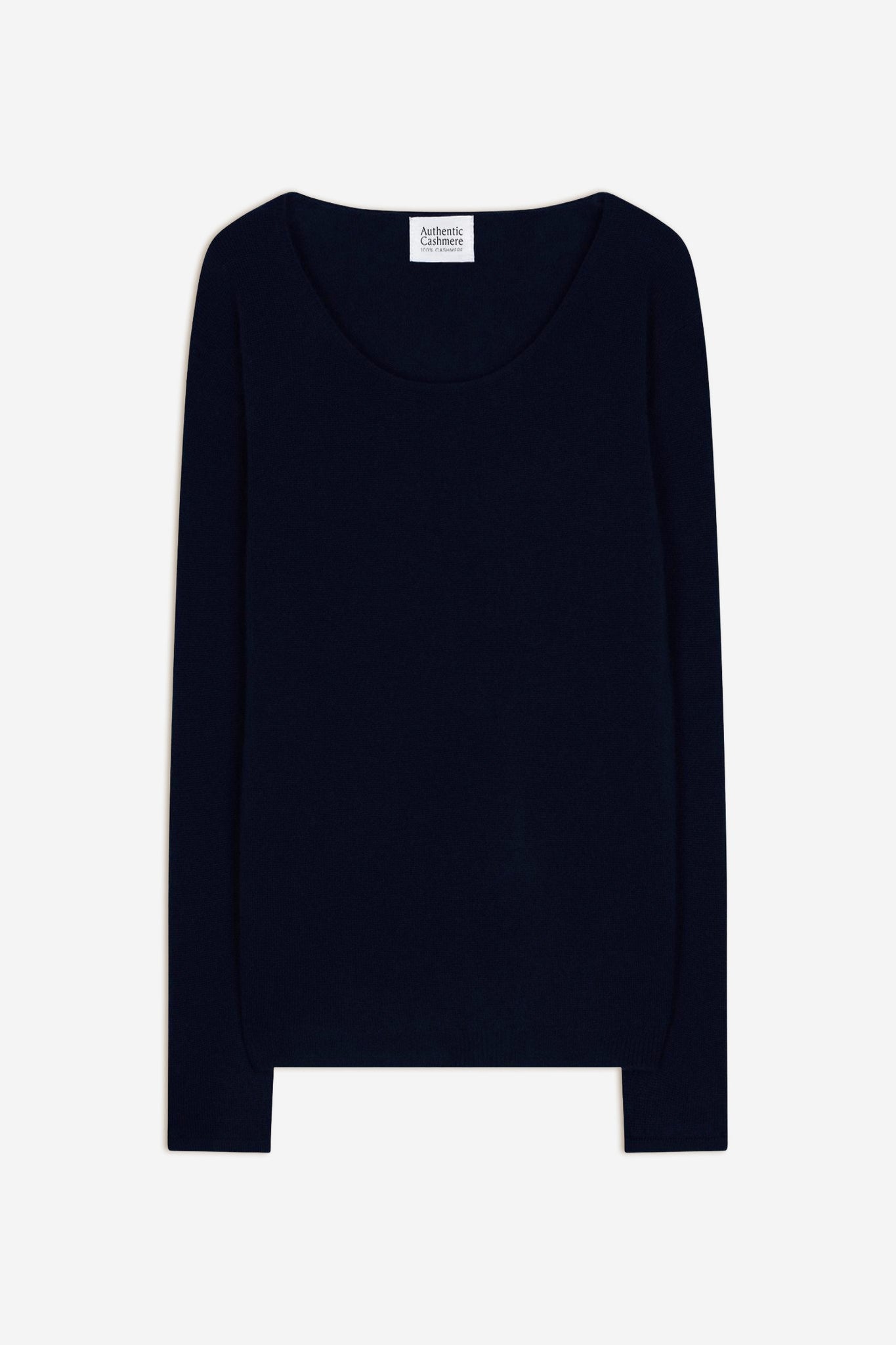 lanfon pull col bateau navy 100% cachemire