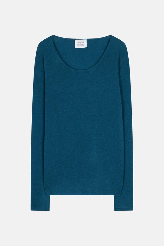 LANFON peacock boat-neck sweater 100% cashmere