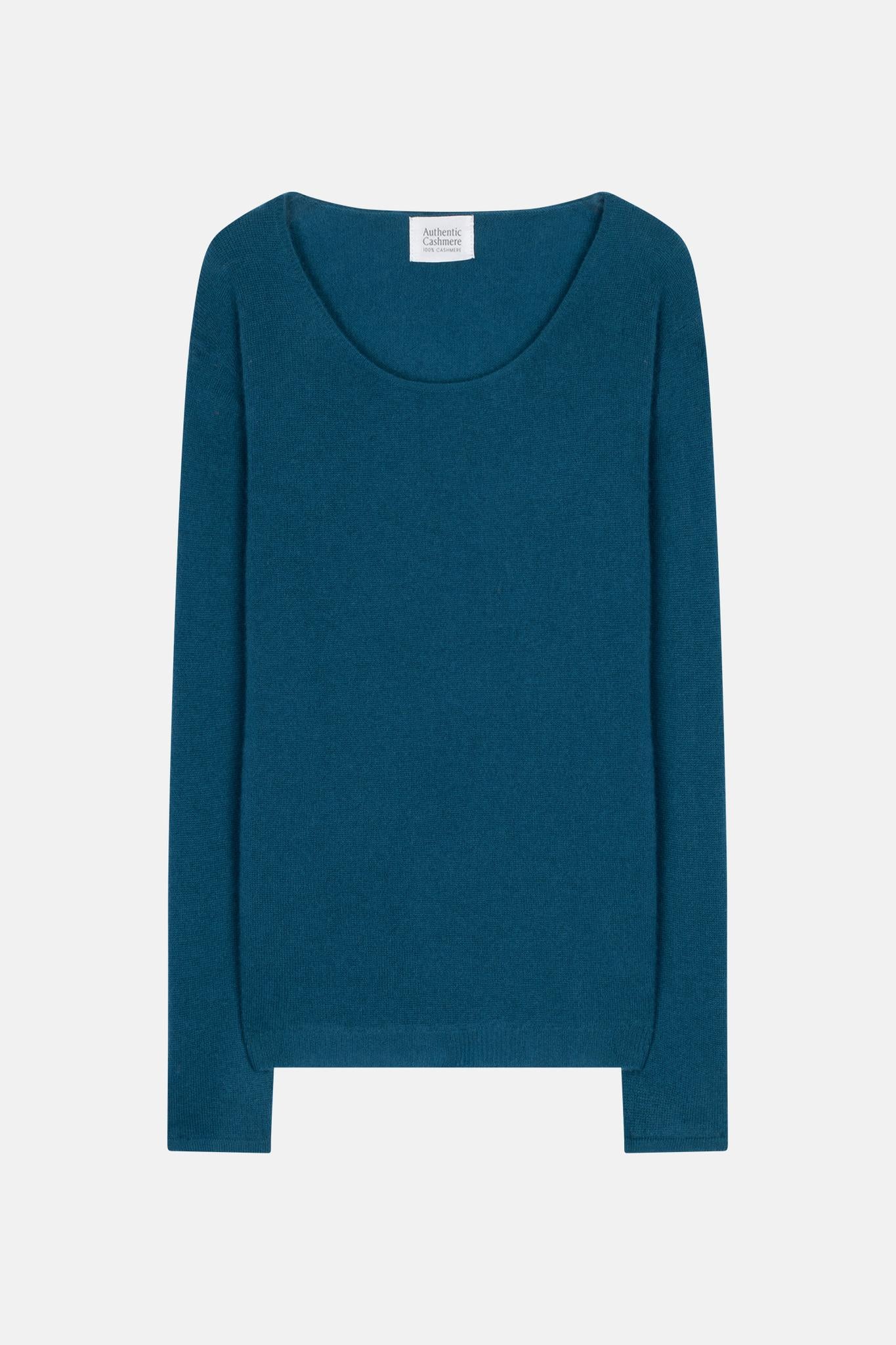 LANFON peacock boat-neck sweater 100% cashmere