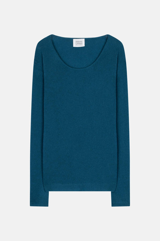 LANFON peacock boat-neck sweater 100% cashmere