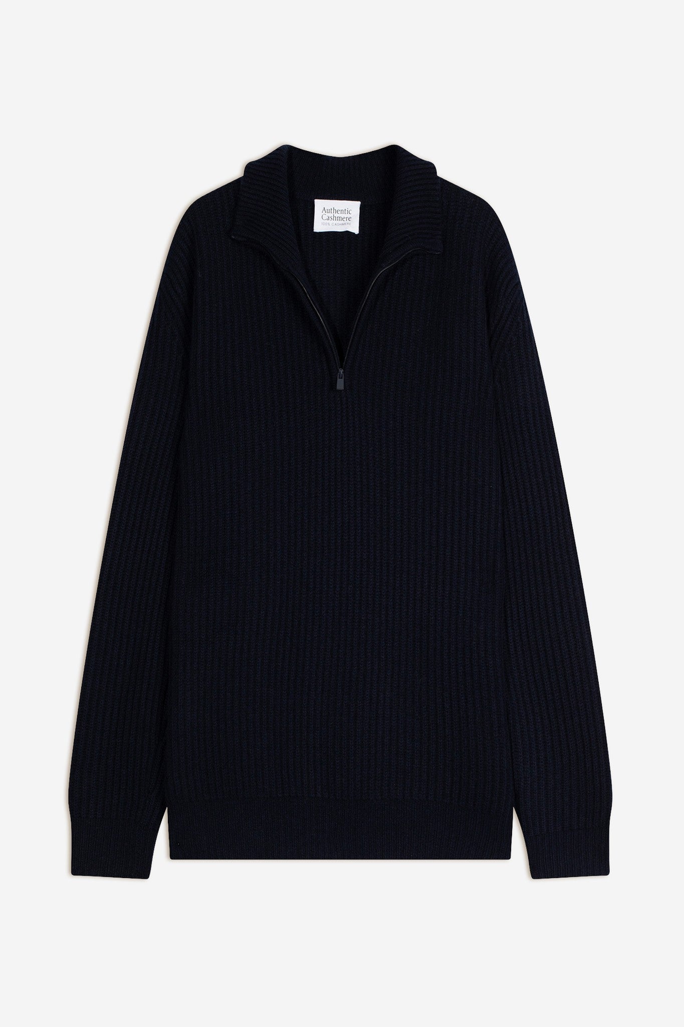 lhamu pull camionneur 6 fils navy 100% cachemire