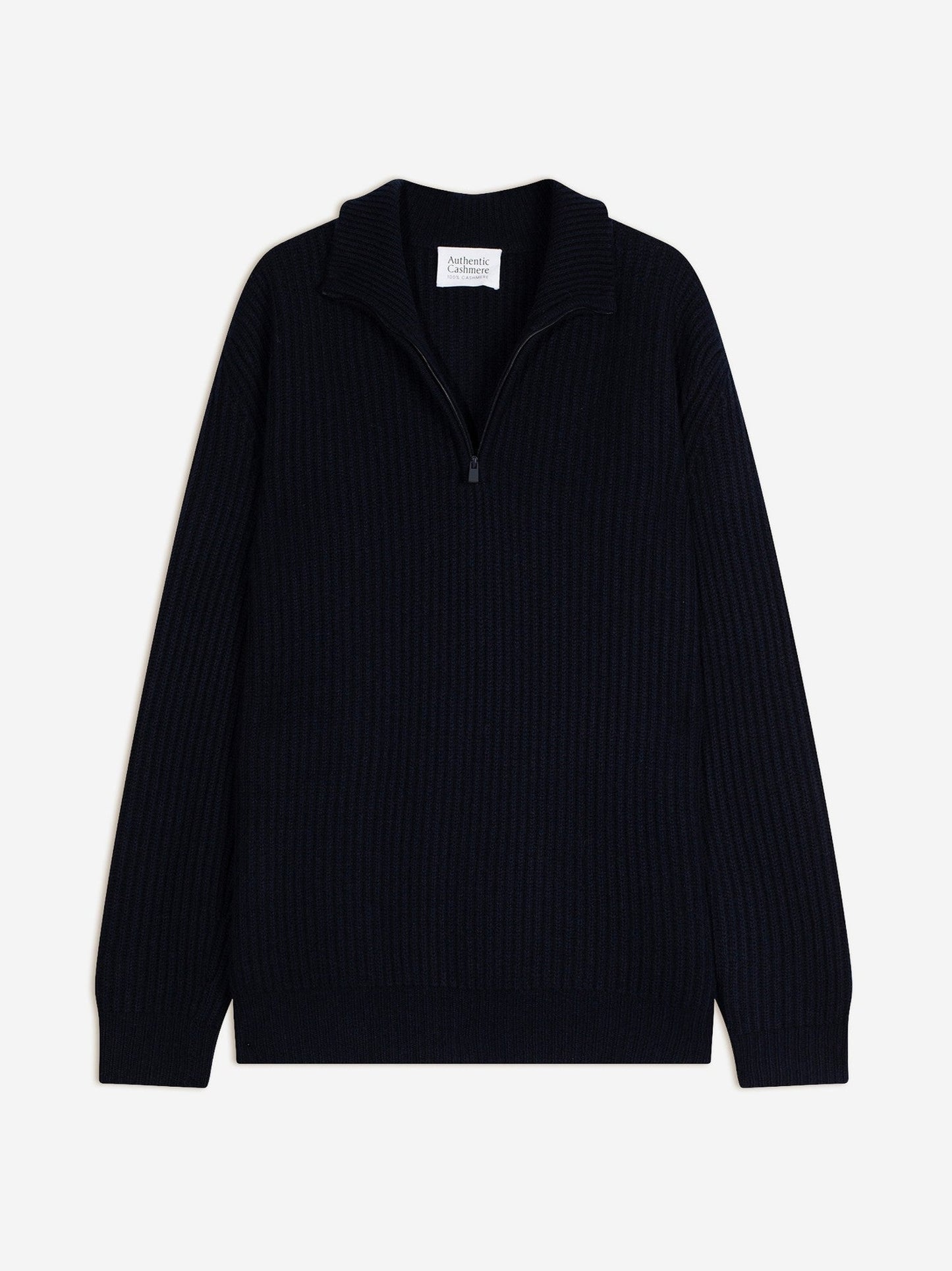 lhamu pull camionneur 6 fils navy 100% cachemire