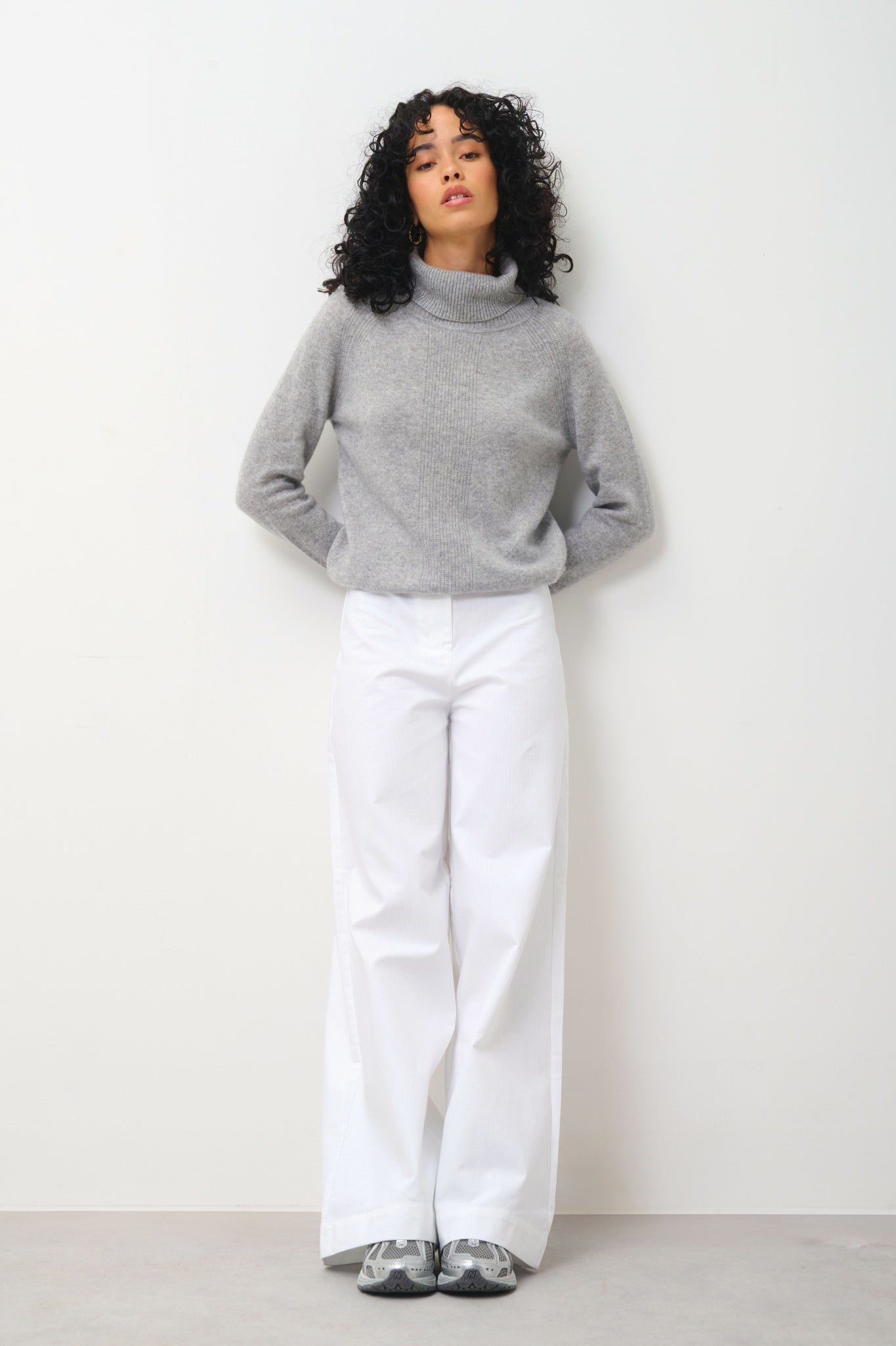 LILLY Rollkragenpullover Wolke meliert 100% Kaschmir